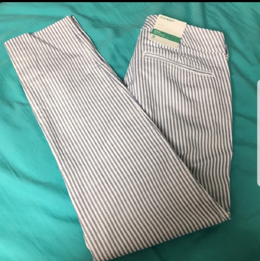 NWT Navy and Blue striped OLD NAVY pixie chinos